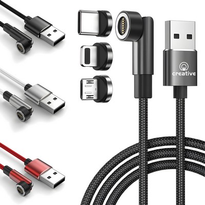 3" 1 Rotation Magnetic Phone Charger Cable