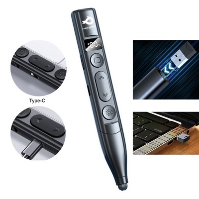 Rechargeable Wireless Presenter with Stylus Pen