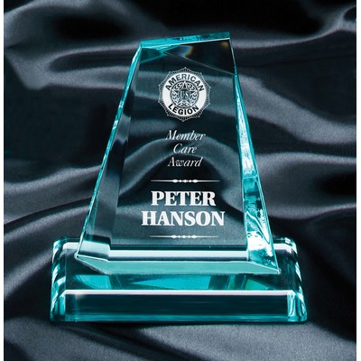 Jade Acrylic Pinnacle Award on Base