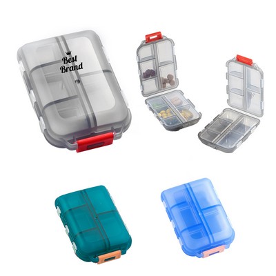 10-Compartment Double-Layered Small Pill Box