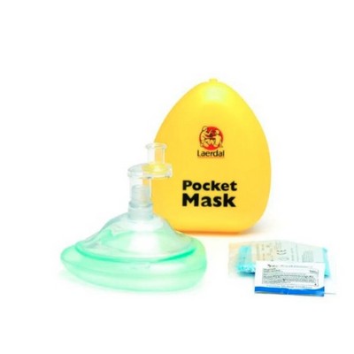 Laerdal® Pocket Mask w/ Gloves, Yellow Hard Case (82001133)