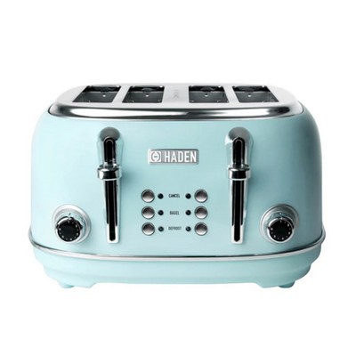 Haden® Heritage 4 Slice Toaster, Turquoise & Chrome