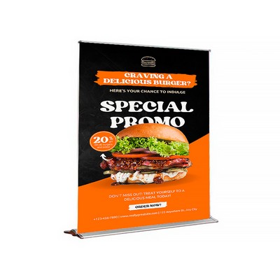 60"W x 80"H Monza Trak Retractable Banner Stand Kit, Fabric