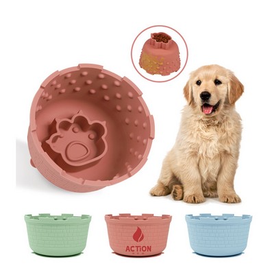 Pets Slowly Lick the Silicone Bowl