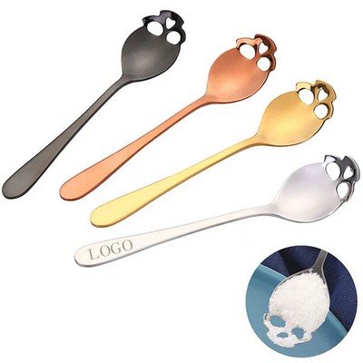 Stainless Steel Skull Sugar Spoon