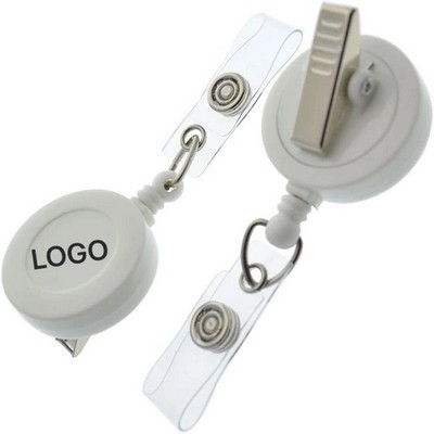 Plastic Retractable Badge Holder With Alligator Clip