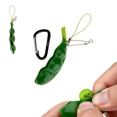 Pea Pod Stress Relief Toy with Carabiners