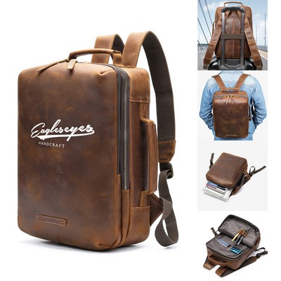 Genuine Leather Laptop Backpack