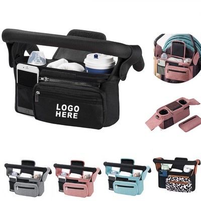 Universal Stroller Organizer with Insulated Cup Holder