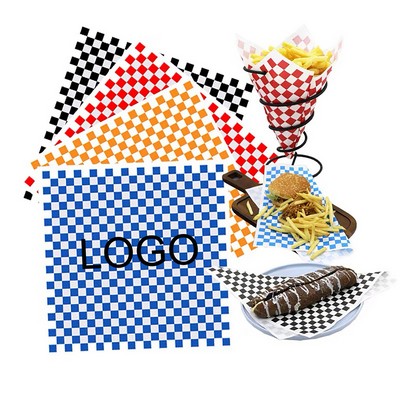 Checkerboard Grid Greaseproof Paper