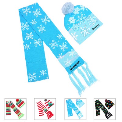 Christmas Led Scarf and Beanie Set