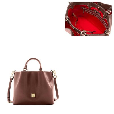 Dooney & Bourke Amber Saffiano Large Barlow