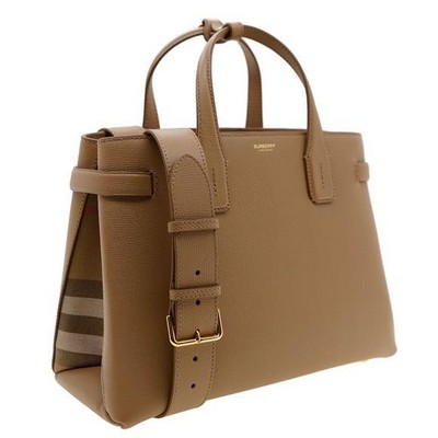 Burberry Camel Medium Banner House Satchel