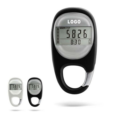 3D Tri-Axis Sensor Pedometer with Carabiner