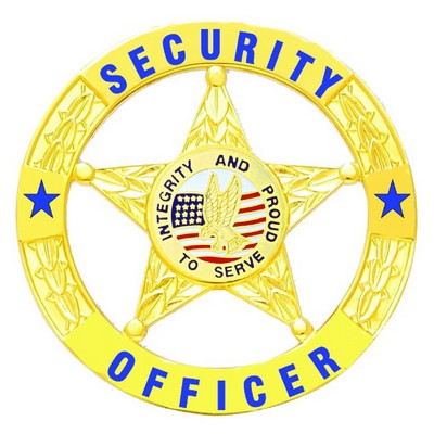 Security Officer Gold 5-Point Circular Badge