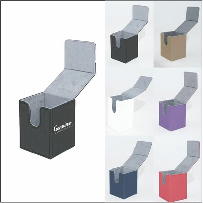 PU Leather Magnetic Closure Trading Card Storage Box