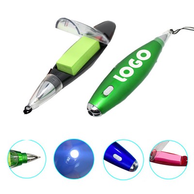 Multifunctional Lanyard Note Paper Pen With Light