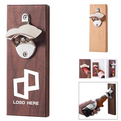 Wood Wall Mount Bottle Opener
