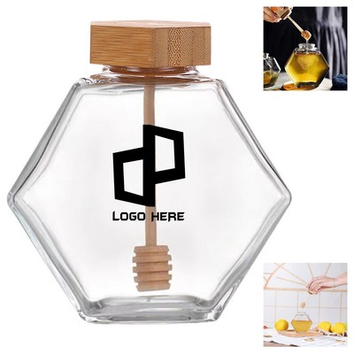 Hexagonal Glass Honey Containers