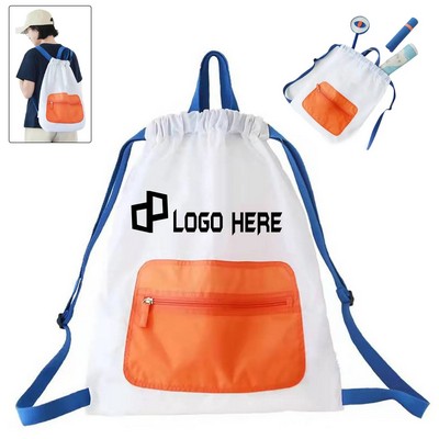 16.54X19.69" Nylon Drawstring Backpack