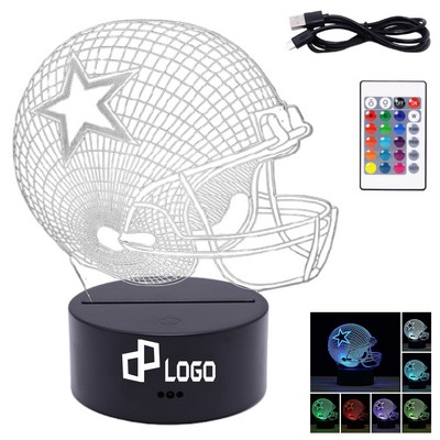 Football Helmet 3D Led Night Light