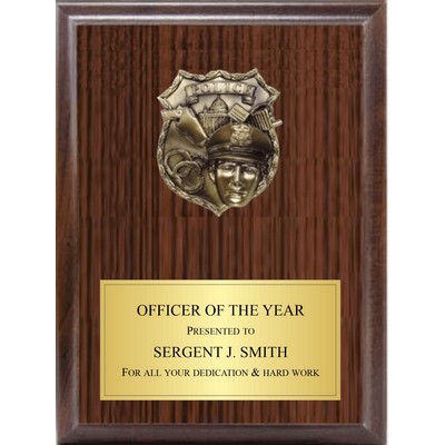 5" Police Mount On Cherry Board