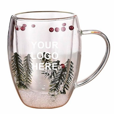 Snow Scene Double-Wall Insulated Coffee Mug