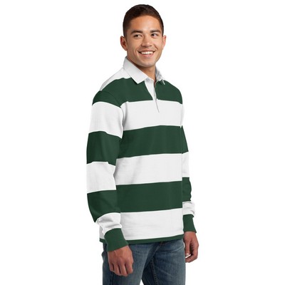 Sport-Tek Classic Long Sleeve Rugby Polo