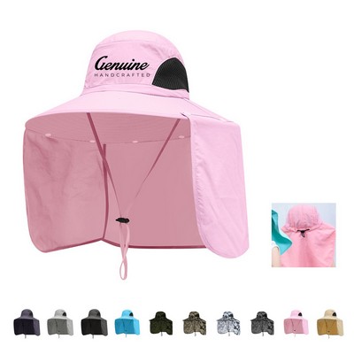 Breathable UPF 50+ Sun Protection Fishing Hat with Neck Flap