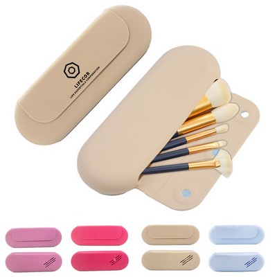 Soft Portable Silicone Cosmetic Face Brushes Holde