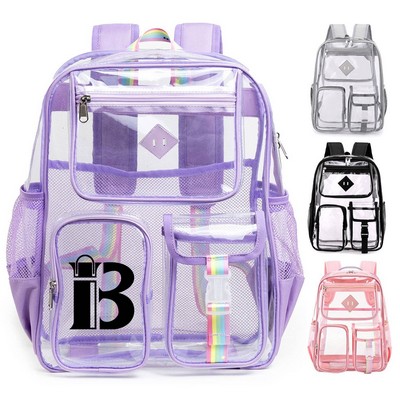 PVC outdoor fitness transparent backpack