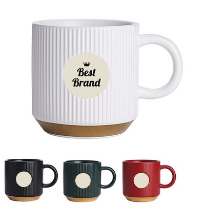 Ribbed Ceramic Mug