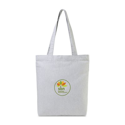 Recycled Cotton Gusset Bottom Tote - AWARE™ - Light Grey