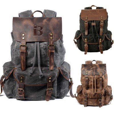 Retro drawstring backpack