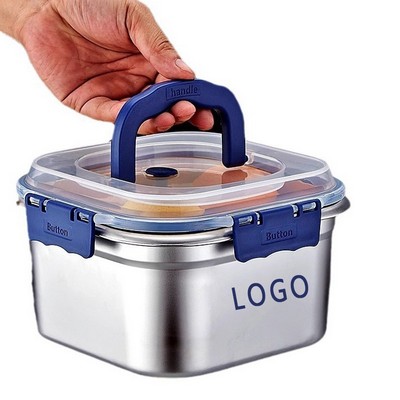 Portable Stainless Steel Food Storage Container Refrigerator Organizer