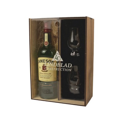 Walnut Whiskey Box Gift Set