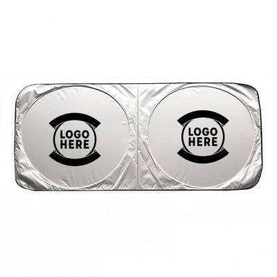 Car Windshield Sun Shade with 2 Circles