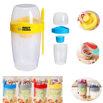 Breakfast Cups with Lids and Spoon