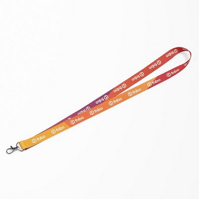 3/8" Full Color Satin Finish Lanyard w/Single Attachment Import Air (FAST Production)