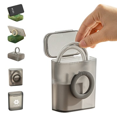 Plastic Storage Case With Phone Stand