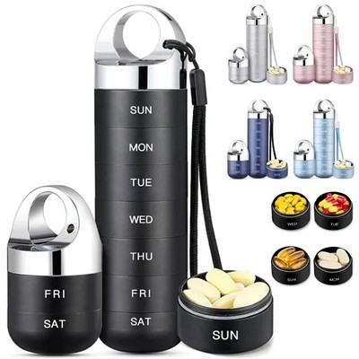 Aluminum 7 Day Travel Case Pill