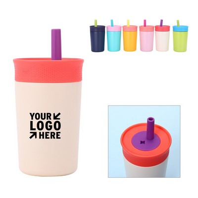 12 Oz. Kids Two-Tone Cup with Straw