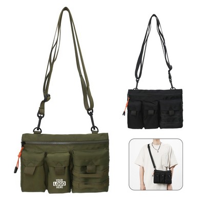 Multiple Pocket Messenger Bag
