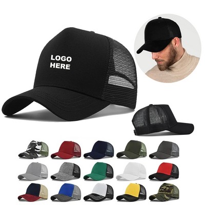 Custom Snapback Trucker Baseball Cap Breathable Mesh Dad Hat for Outdoor Activities