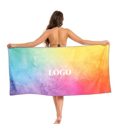 32"X 62" Color Tie Dye Beach Towel