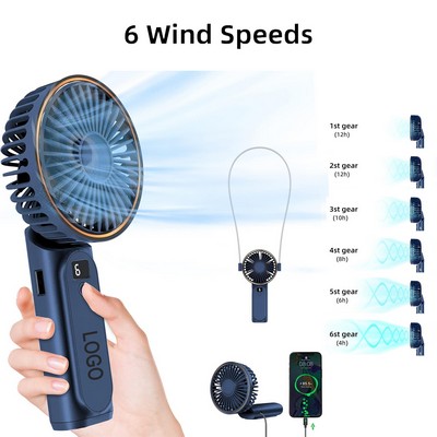 3600mA Portable Handheld Fan With Screen Display MOQ50
