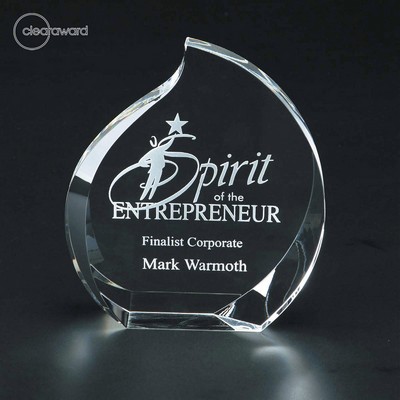 Clearaward Optical Crystal Flame-Shaped Achievement Award