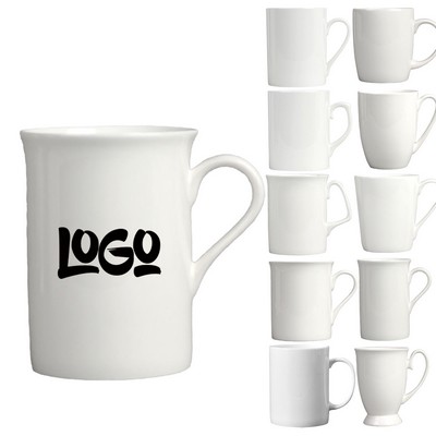 13oz Minimalist Bone China Ceramic Mug for Office Use