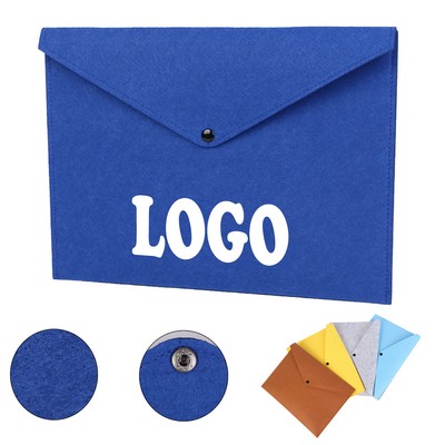 A4 - sized Thick Felt Document Envelope Folder