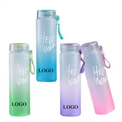 Stylish Gradient Frosted Water Bottle